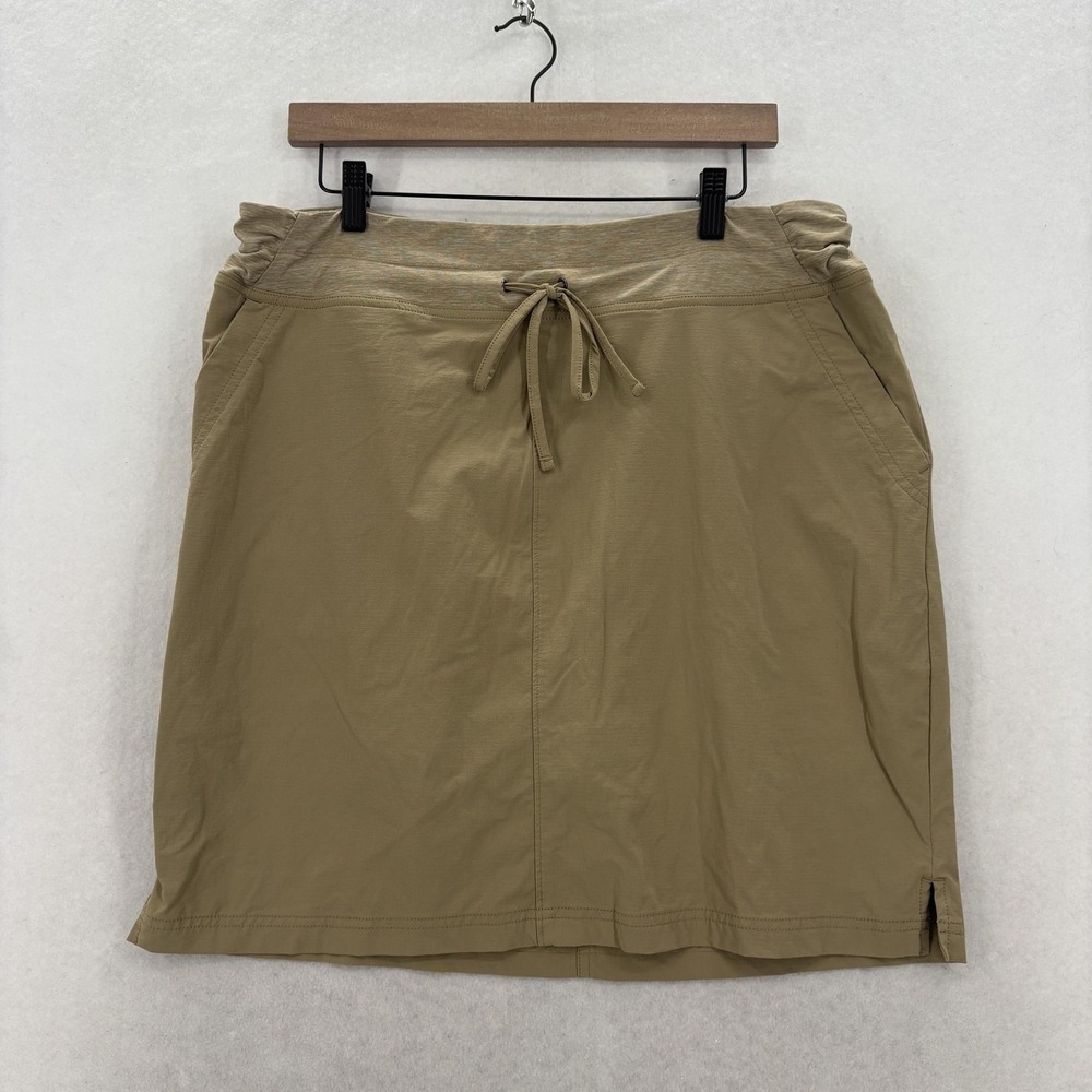 Duluth Armachillo Cooling Skort Womens 14 Beige Stretch Hiking Lined Trail Camp